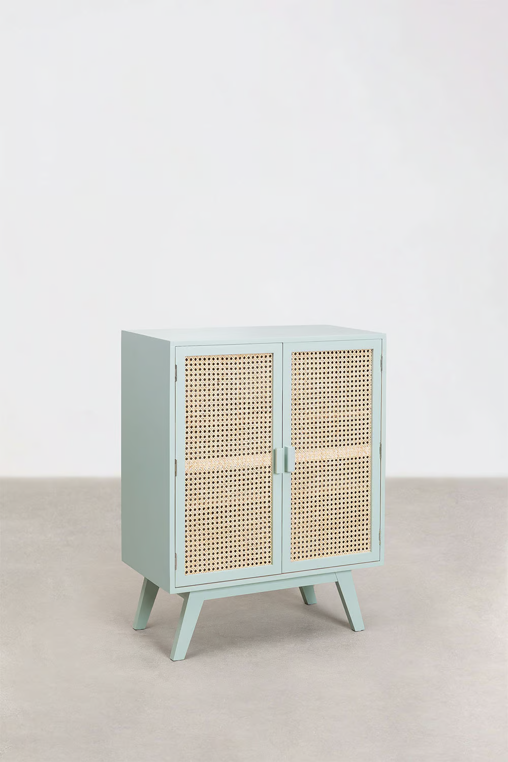 Rattan & Wooden Sideboard with Drawers | Wooden Cabinet -Aarna