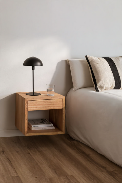 Mango Wooden floating bedside table | Wooden Bedside Table - Aryahi - Akway