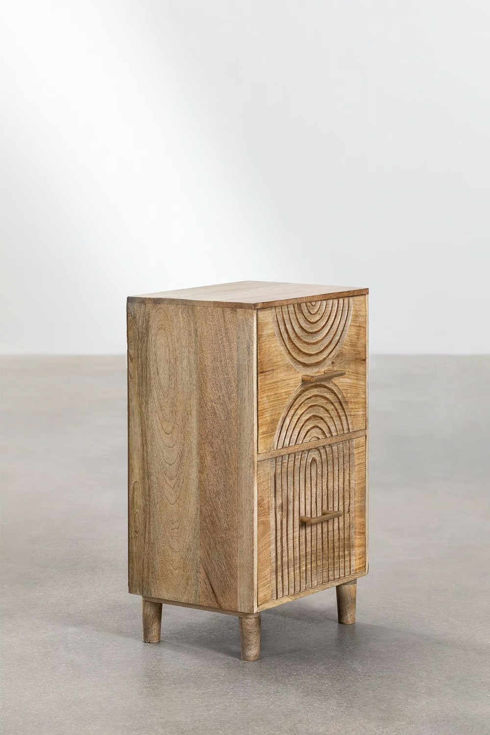 Mango Wood Bedside Table | Wooden Bedside Table - Dara - Akway