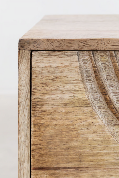 Mango Wood Bedside Table | Wooden Bedside Table - Dara - Akway