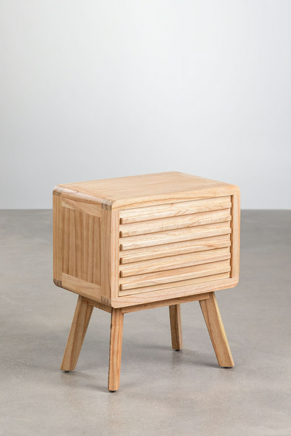 Mango Wood Bedside Table | Wooden Bedside Table - Serena - Akway