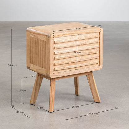 Mango Wood Bedside Table | Wooden Bedside Table - Serena - Akway