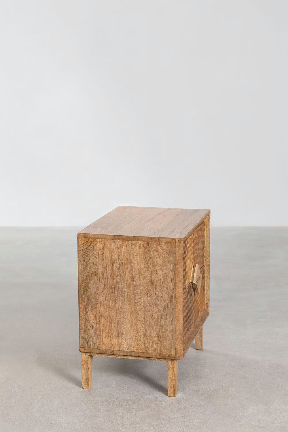 Mango Wood Nightstand Table | Wooden Bedside Table -Venus - Akway