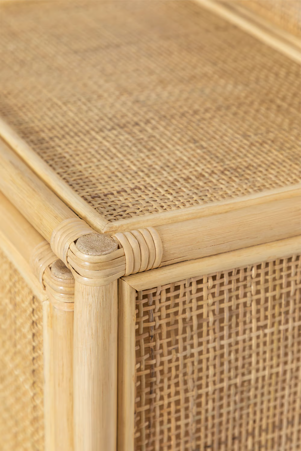 Rattan Floating Bedside Table | Wooden Bedside Table - Bonnie - Akway