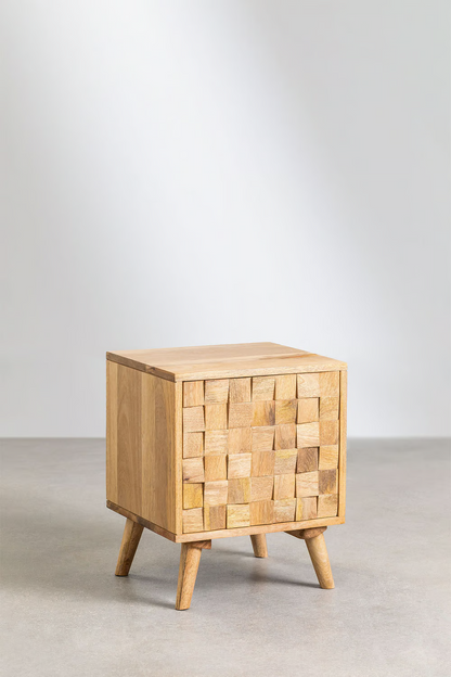 Mango Wood Bedside Table | Wooden Bedside Table - Carson - Akway