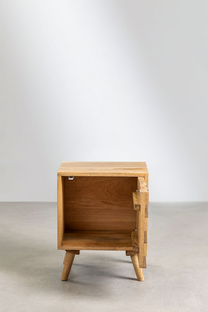 Mango Wood Bedside Table | Wooden Bedside Table - Carson - Akway