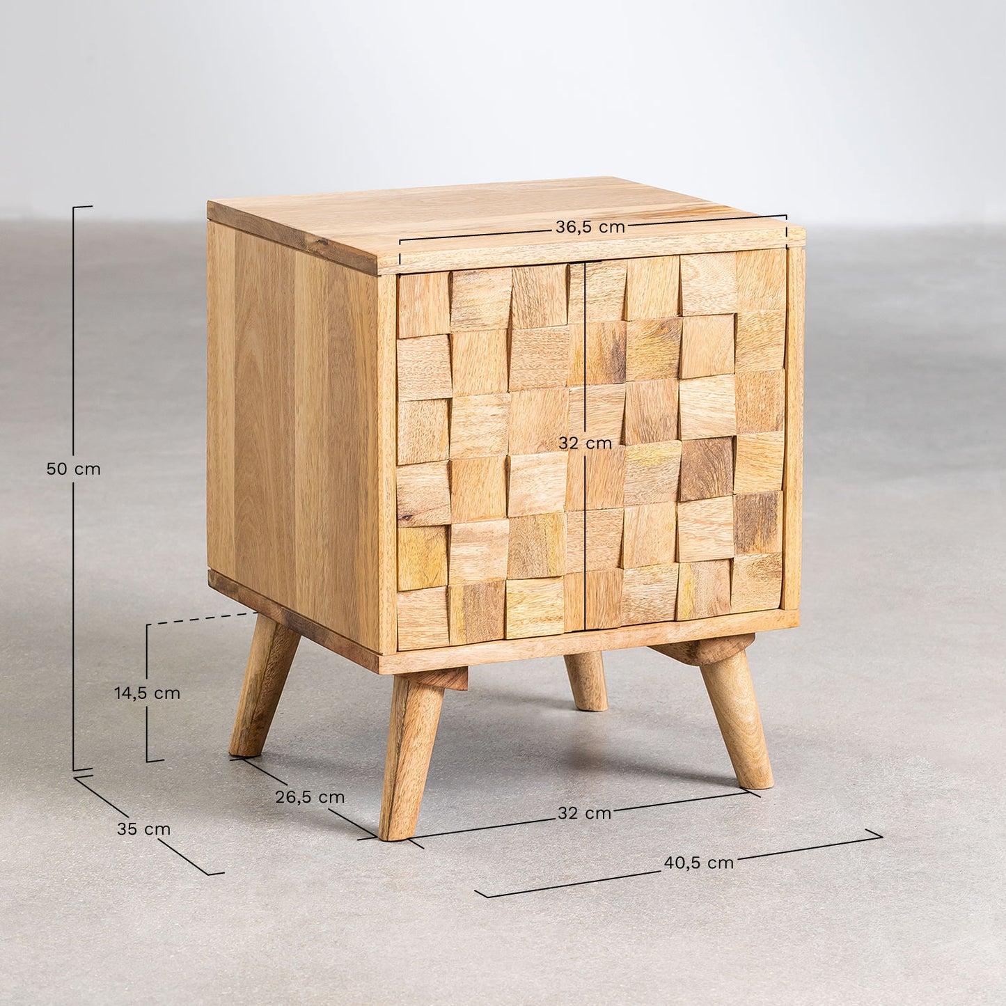 Mango Wood Bedside Table | Wooden Bedside Table - Carson - Akway