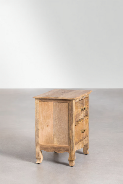 Mango Wood Bedside Table | Wooden Bedside Table - Ellison - Akway