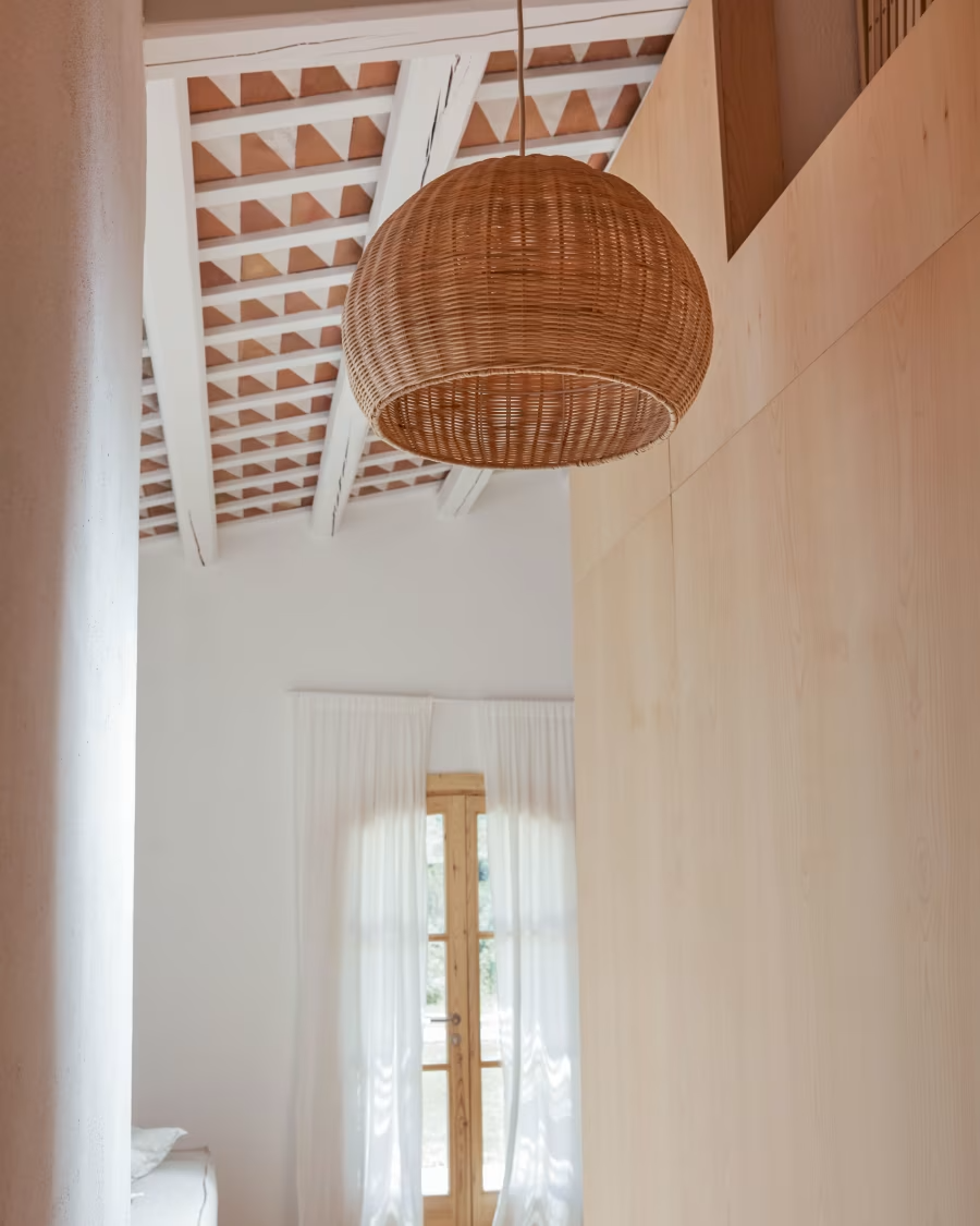 Bamboo Hanging lamp for Living Room | Rattan Pendant light | Cane ceiling light - Alecto