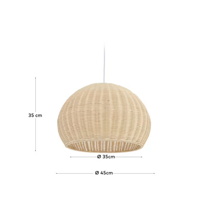 Bamboo Hanging lamp for Living Room | Rattan Pendant light | Cane ceiling light - Alecto