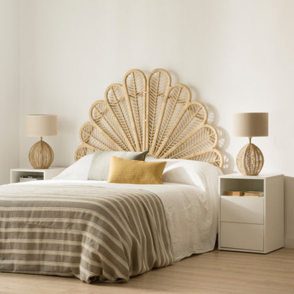 Mango Wood Rattan Headboard For Bed | Cane Headboard For Bed - Hawaii