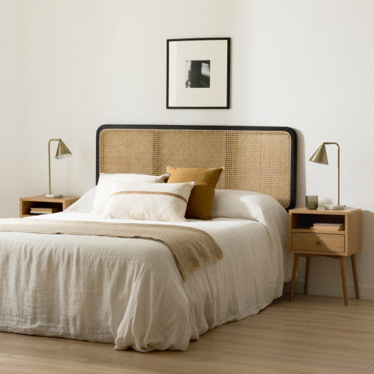 Rattan Headboard For Bed | Cane Headboard For Bed | Solid Wood Headboard - Myla