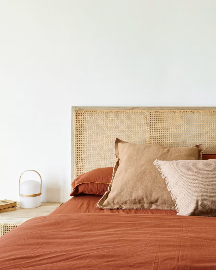 Mango Wood Headboard | Rattan Headboard For Bed | Cane Headboard For Bed - Ruby