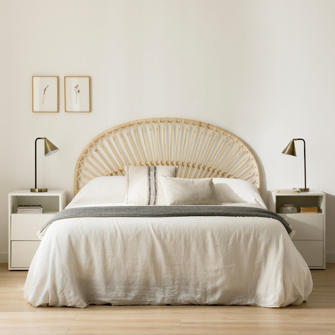 Rattan Headboard For Bed | Cane Headboard | Wicker Heardboard - Laina