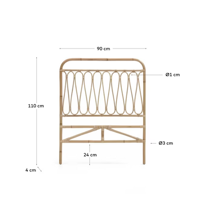 Rattan Headboard For Kids Bed | Wicker Headboard For Kids Beds - Alexa