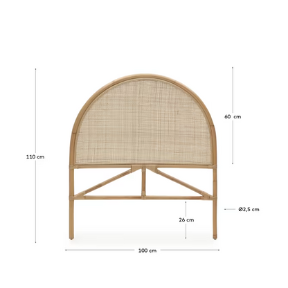 Rattan Headboard For Kids Bed | Cane Headboard | Wicker Headboard - Petra