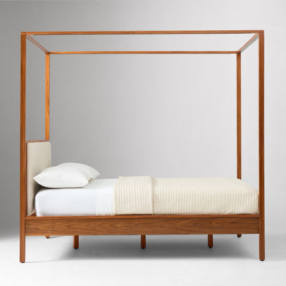 Solid Wood Rattan Bed For Bedroom | Cane Bed For Home -Kavya