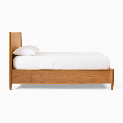 Solid Wood Rattan Bed For Bedroom | Cane Bed For Home -Adhya