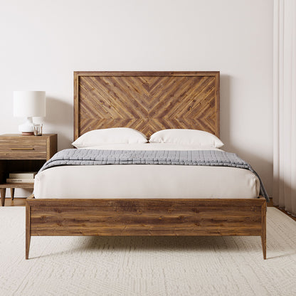 Solid Wood Rattan Bed For Bedroom | Cane Bed For Home -Mehar