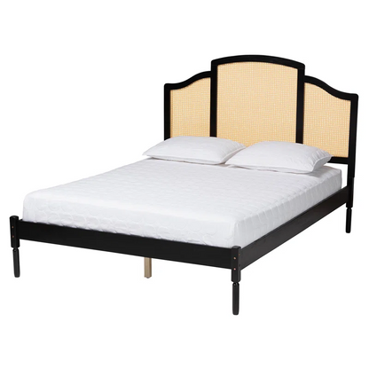 Solid Wood Rattan Bed For Bedroom | Cane Bed For Home -Dodge