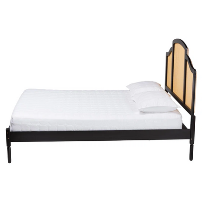 Solid Wood Rattan Bed For Bedroom | Cane Bed For Home -Dodge