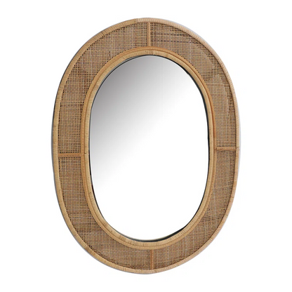 Bamboo Wall Mirror for living room | Cane Wall Mirror | Rattan Mirror -Paridhi