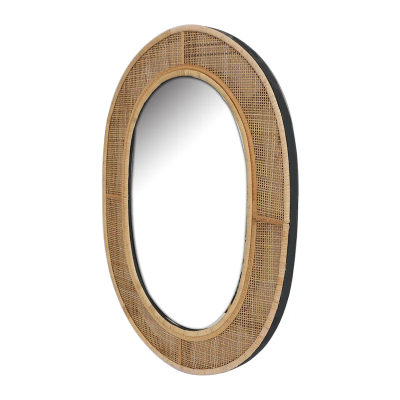 Bamboo Wall Mirror for living room | Cane Wall Mirror | Rattan Mirror -Paridhi