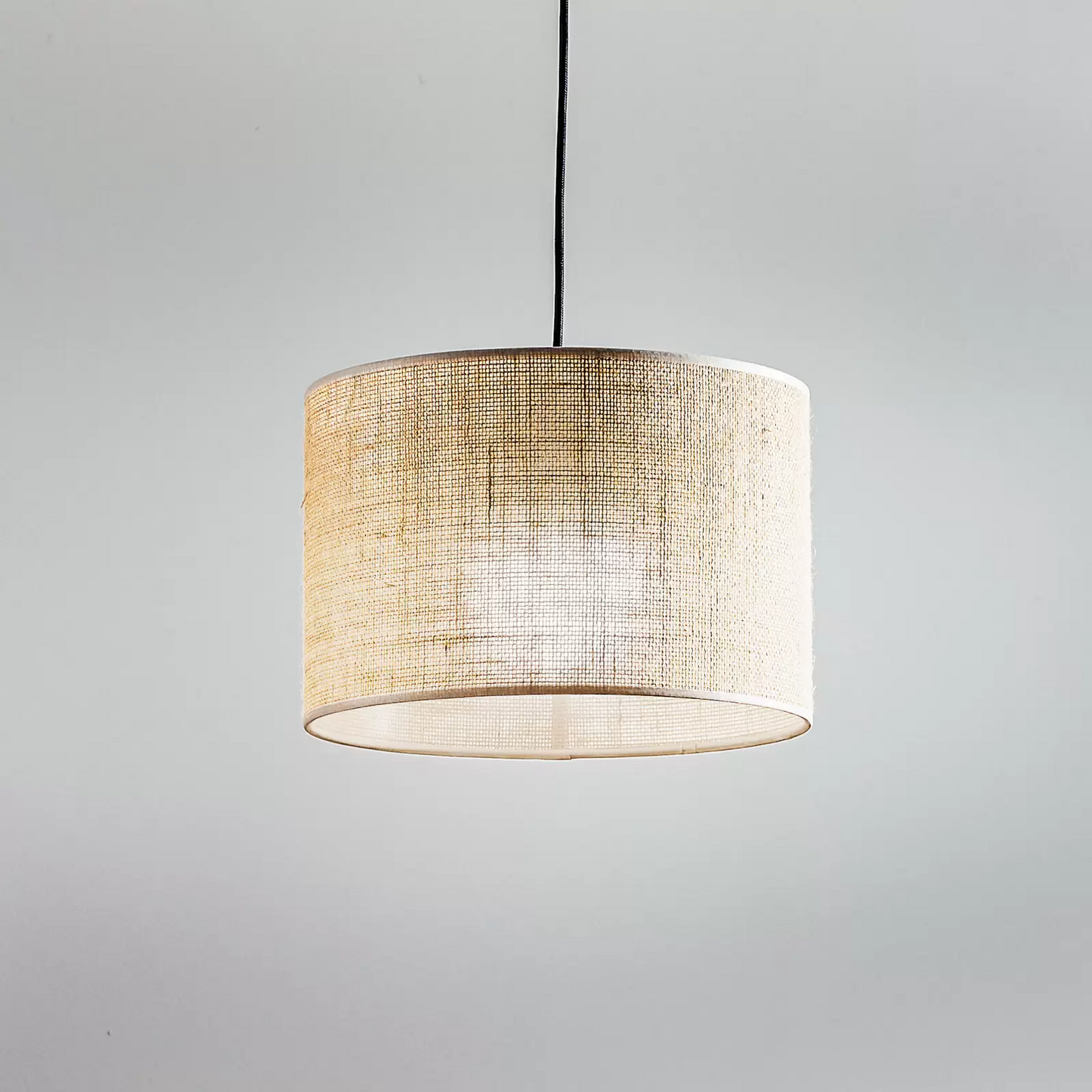 Jute Hanging lamp for Living Room | Jute Pendant light | Jute ceiling light -Liora - Akway