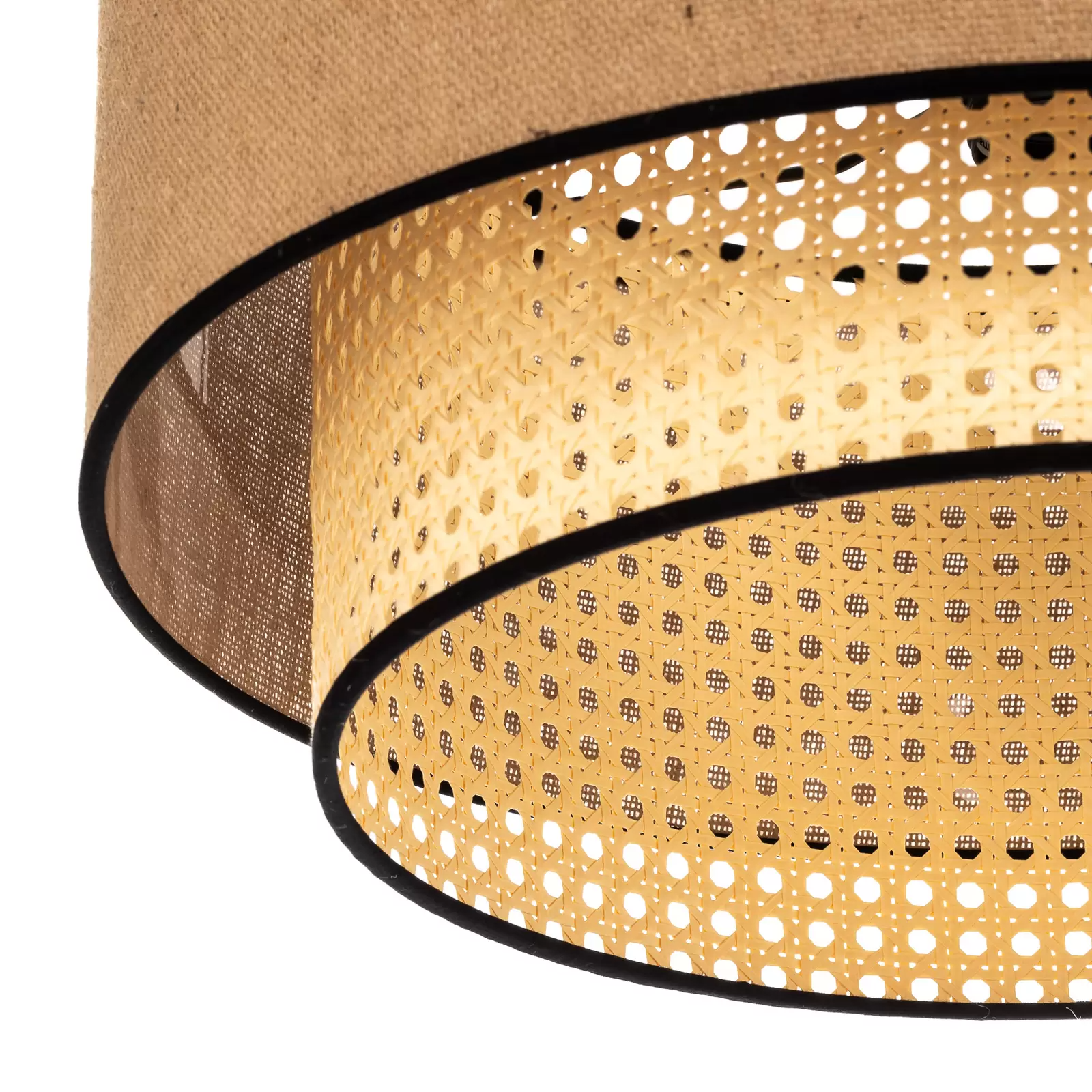 Jute Hanging lamp for Living Room | Jute Pendant light | Jute ceiling light -Tirtha - Akway