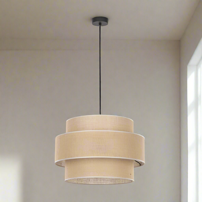 Jute Hanging lamp for Living Room | Jute Pendant light | Jute ceiling light -Dhrish