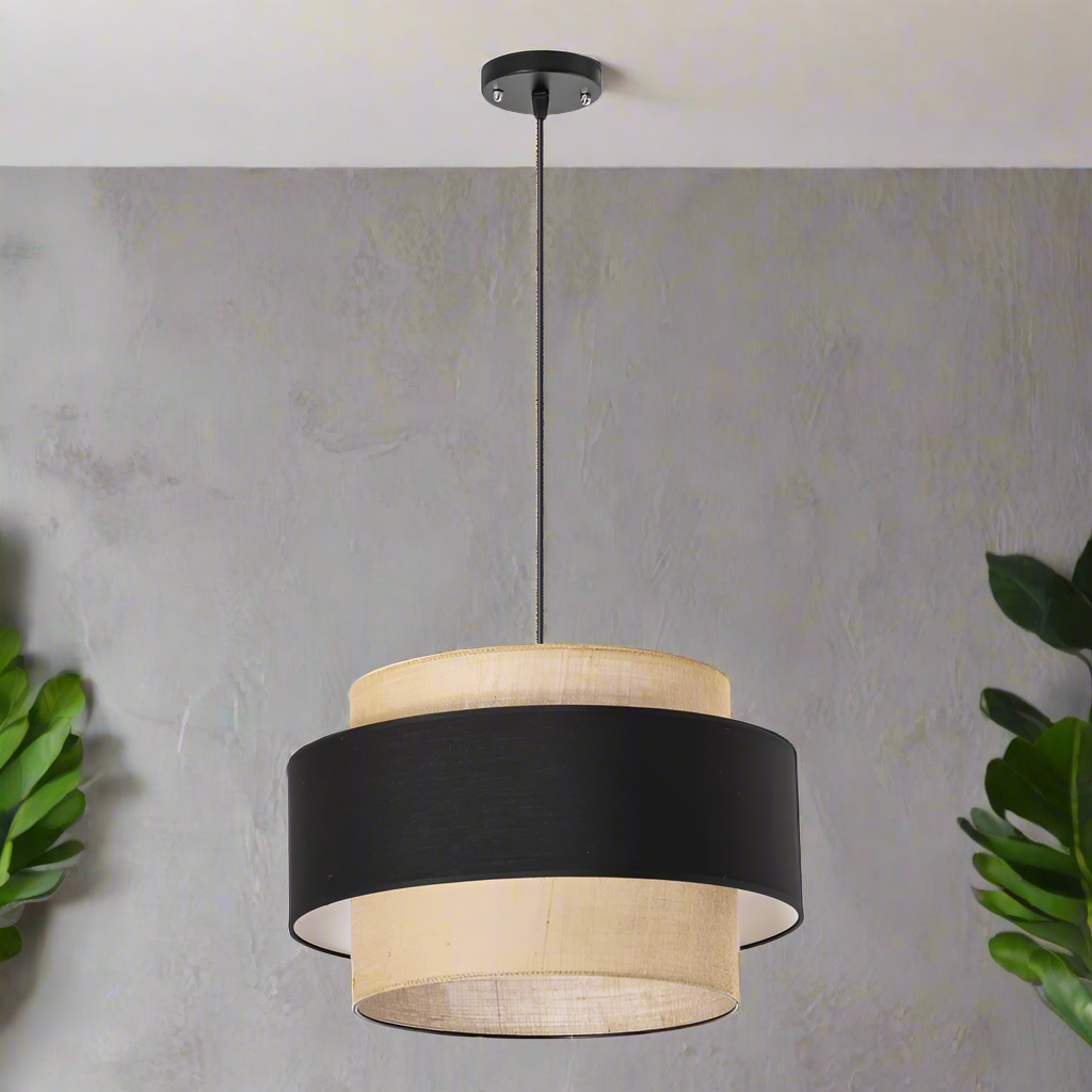 Jute Hanging lamp for Living Room | Jute Pendant light | Jute ceiling light -Disha