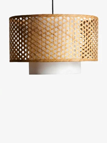 Bamboo Hanging lamp for Living Room | Rattan Pendant light | Cane ceiling light - Amari - Akway