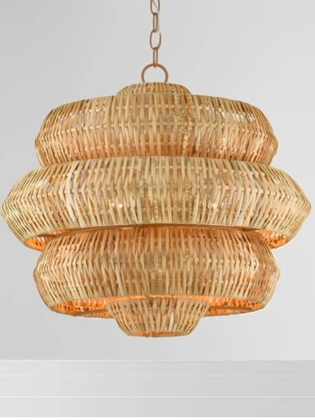 Bamboo Hanging lamp for Living Room | Rattan Pendant light | Cane ceiling light - Alex - Akway