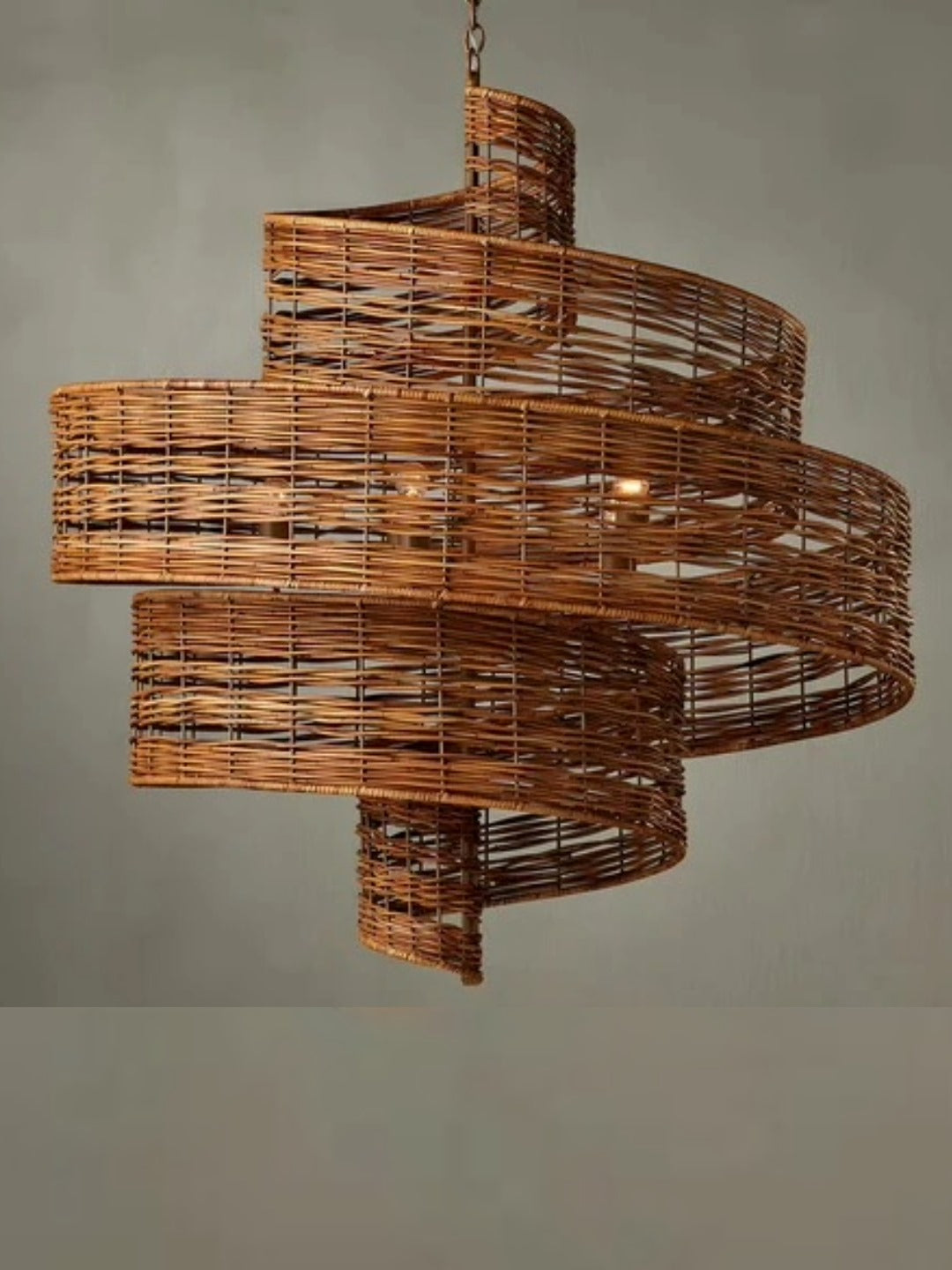 Bamboo Hanging lamp for Living Room | Rattan Pendant light | Cane ceiling light - Anaka - Akway