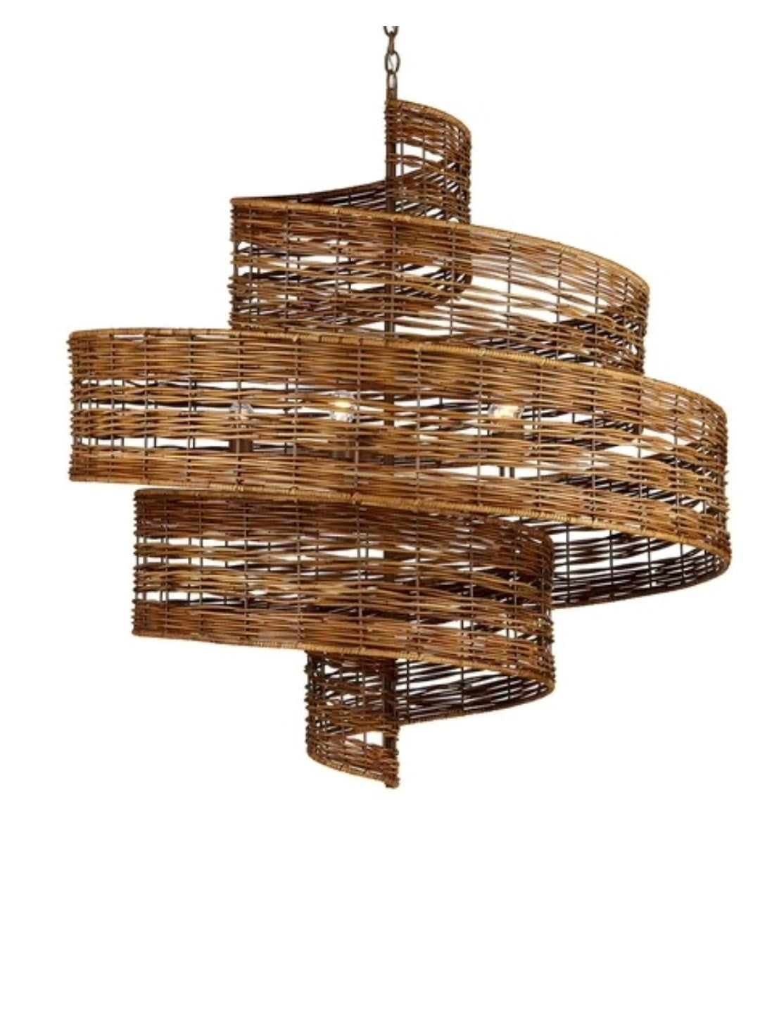 Bamboo Hanging lamp for Living Room | Rattan Pendant light | Cane ceiling light - Anaka - Akway