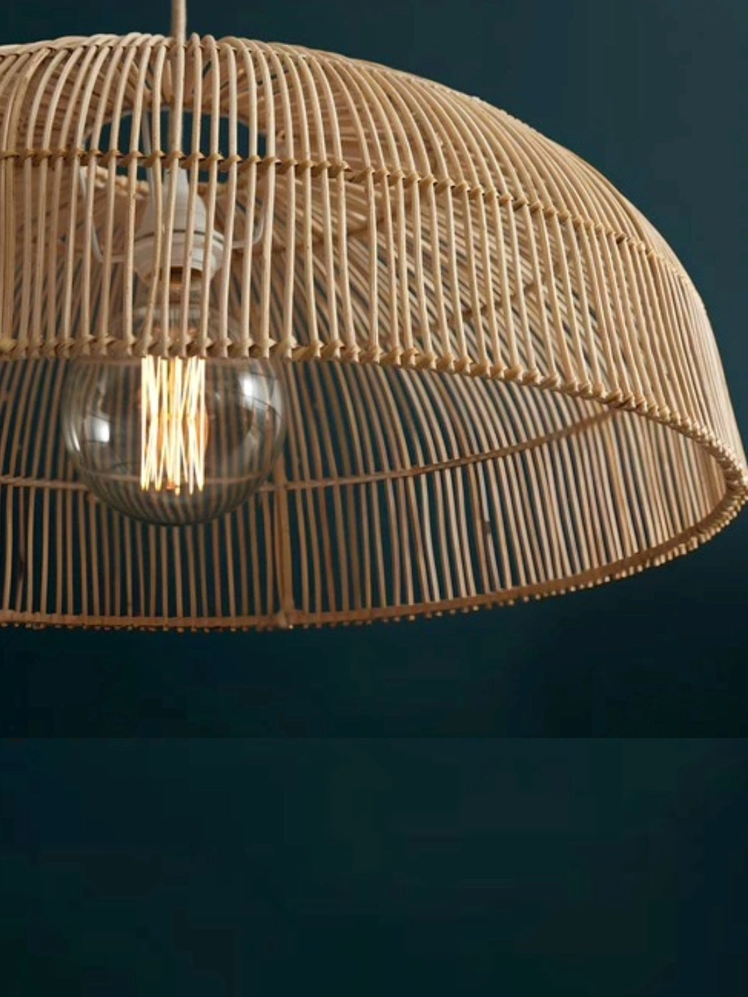 Bamboo Hanging lamp for Living Room | Rattan Pendant light | Cane ceiling light - Anbu - Akway