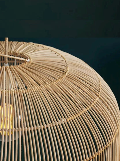 Bamboo Hanging lamp for Living Room | Rattan Pendant light | Cane ceiling light - Anbu - Akway