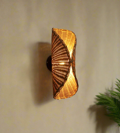 Rattan Wall Lamp For Living Room | Rattan Wall Light - Lavanya - Akway