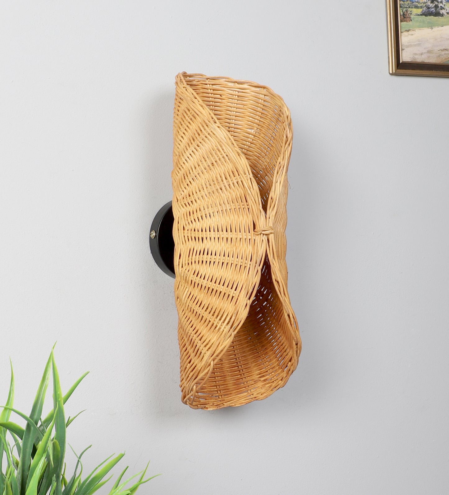 Rattan Wall Lamp For Living Room | Rattan Wall Light - Lavanya - Akway