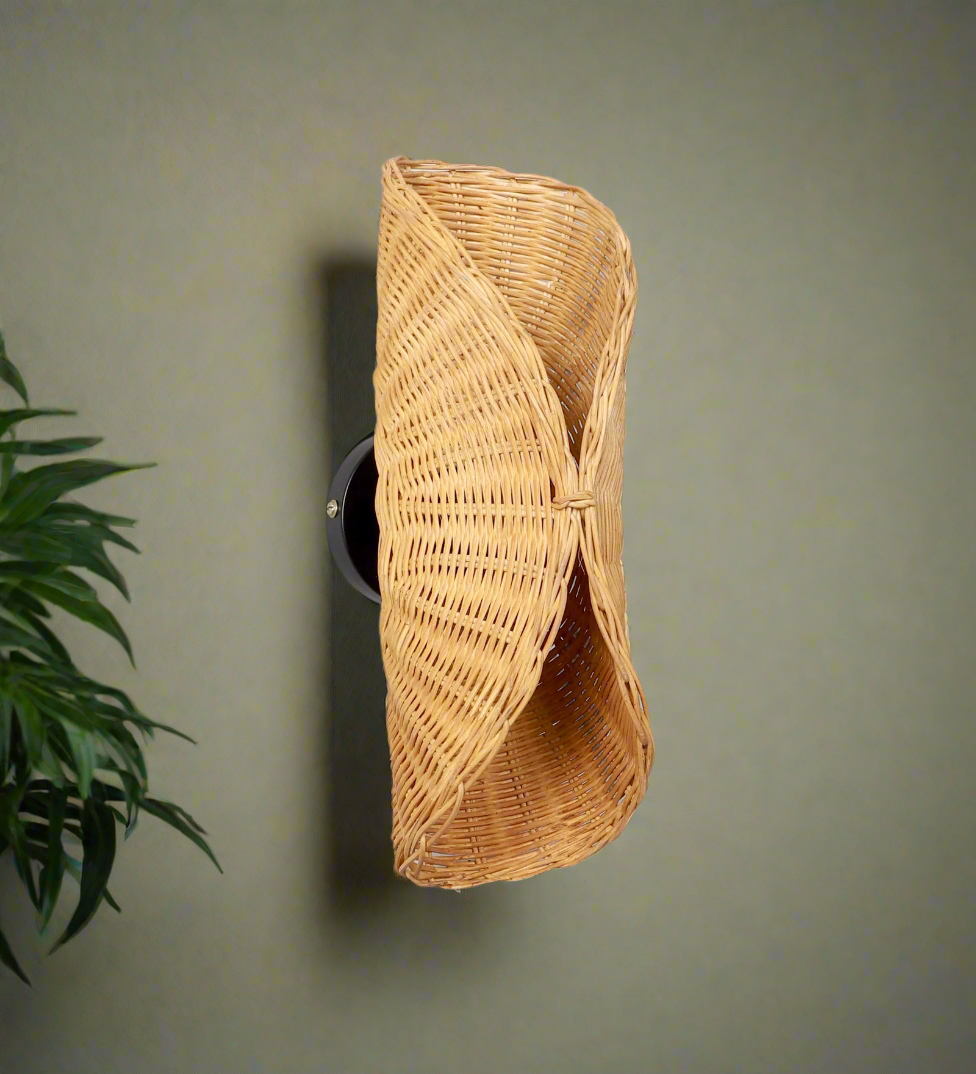 Rattan Wall Lamp For Living Room | Rattan Wall Light - Lavanya - Akway