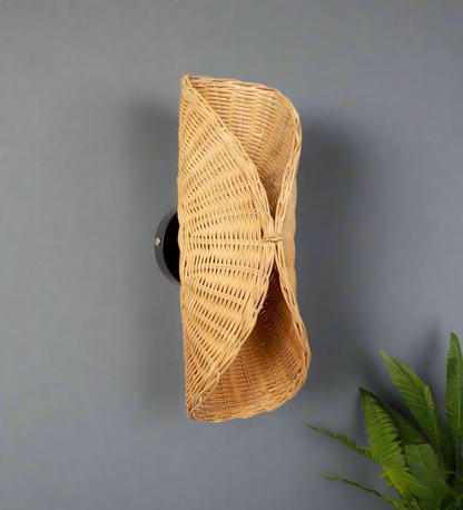 Rattan Wall Lamp For Living Room | Rattan Wall Light - Lavanya - Akway