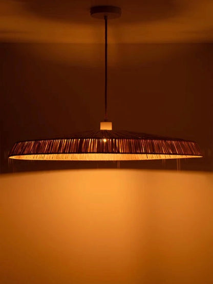 Bamboo Hanging lamp for Living Room | Rattan Pendant light | Cane ceiling light - Kaia - Akway