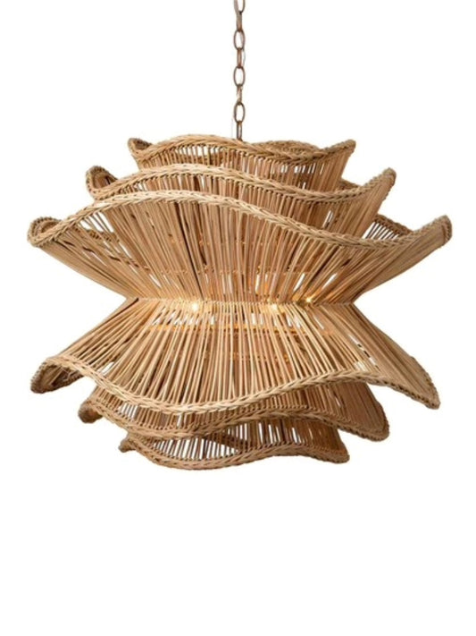 Bamboo Hanging lamp for Living Room | Rattan Pendant light | Cane ceiling light - Kavya - Akway