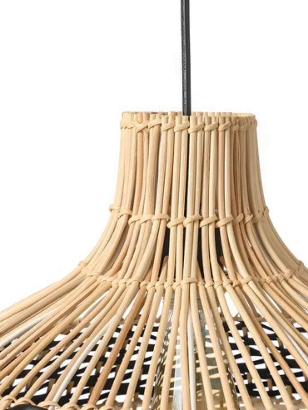 Bamboo Hanging lamp for Living Room | Rattan Pendant light | Cane ceiling light - Sadhil - Akway