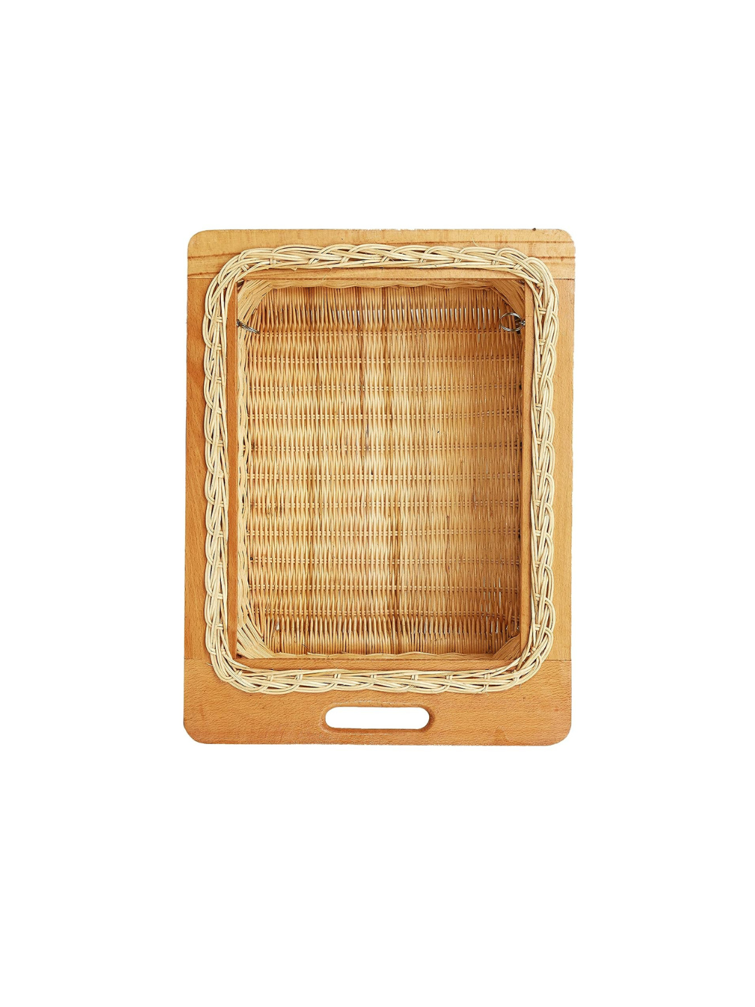 Wicker Basket for Modular Kitchen | Pull Out Wicker Basket 20 x 20 x 8 - Siya - Akway