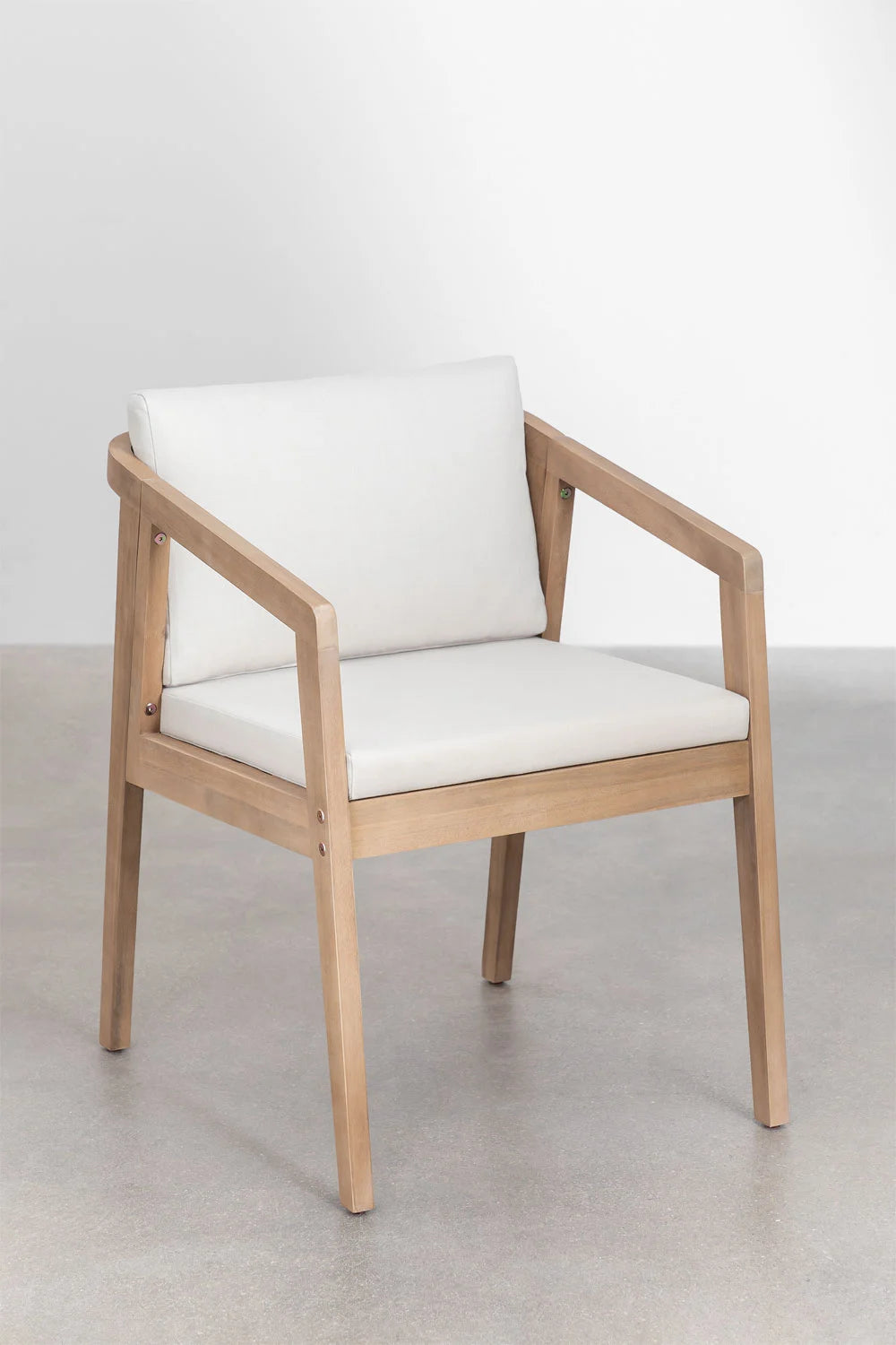 Dining Chair Teak Wood Finish | Woven Garden Chair Teak Wood Finish | Woven Dining chair | Terrace Chair- Anika - Akway