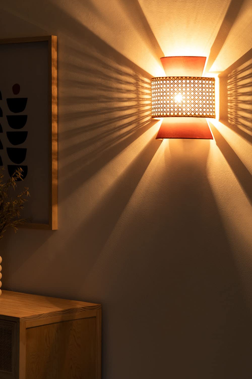 Bamboo wall store light