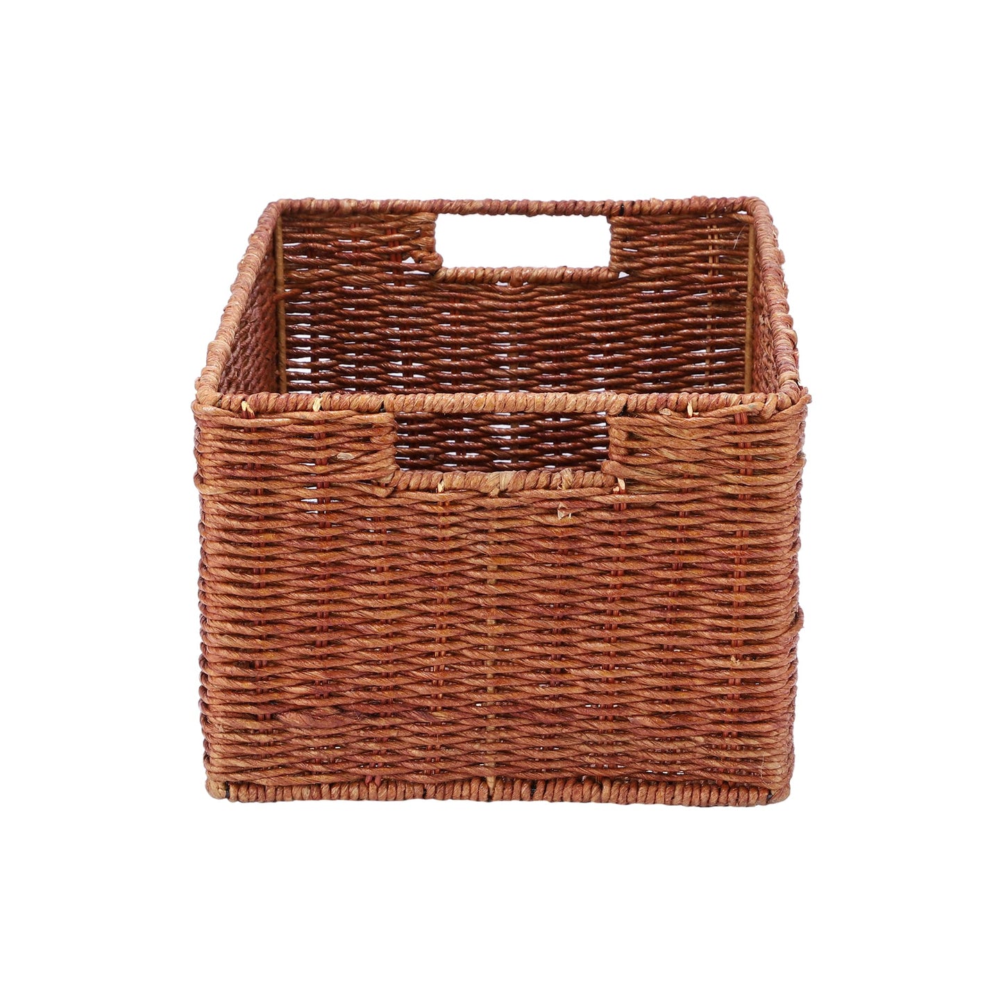 AKWAY Wicker basket for cloths, Bamboo Storage Basket, Cane Basket Bin Organizer (14" L x 11" W x 8" H, Beige)(Cane/Rattan) - Akway